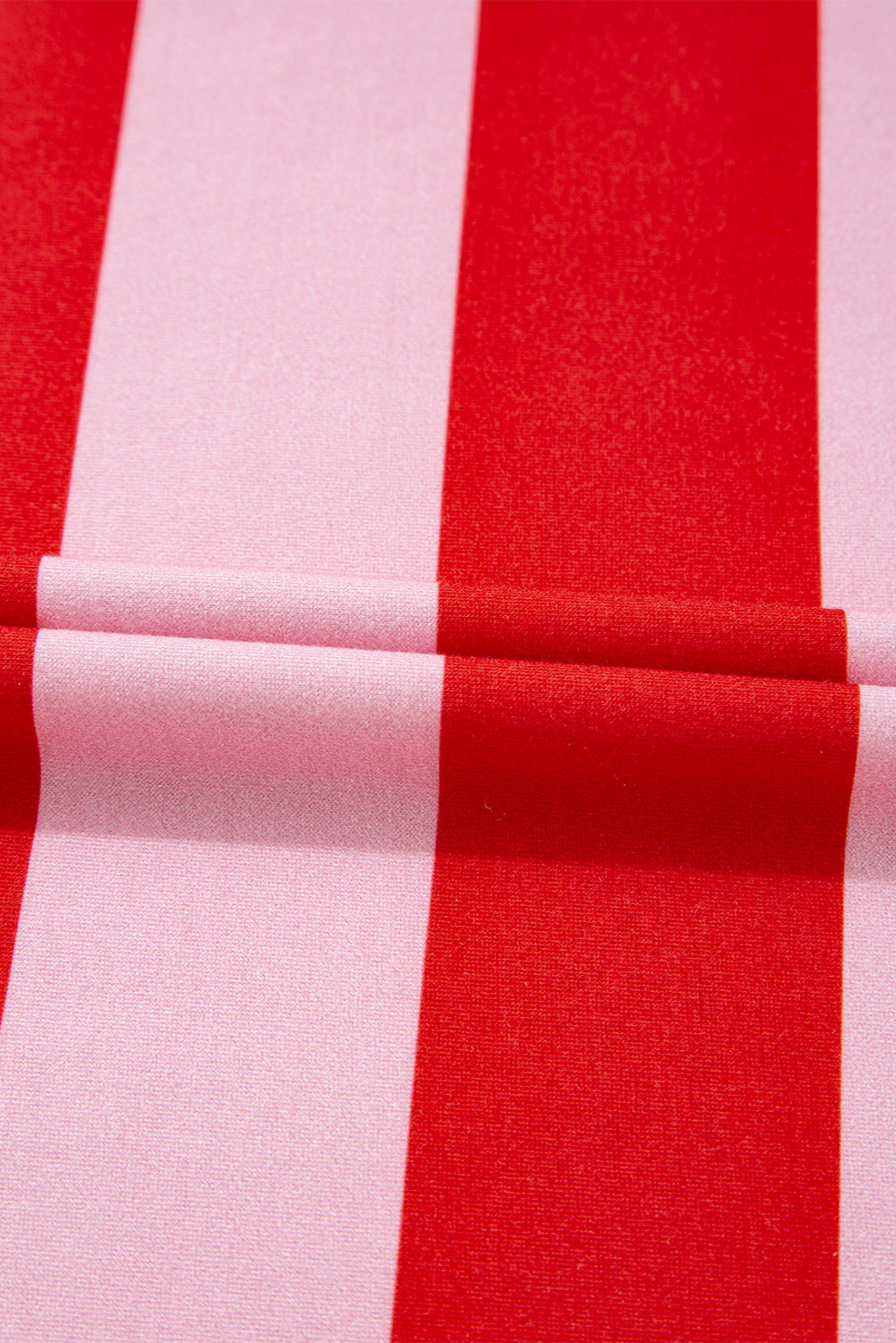 Pink Stripe Colorblock Split Hem Tee