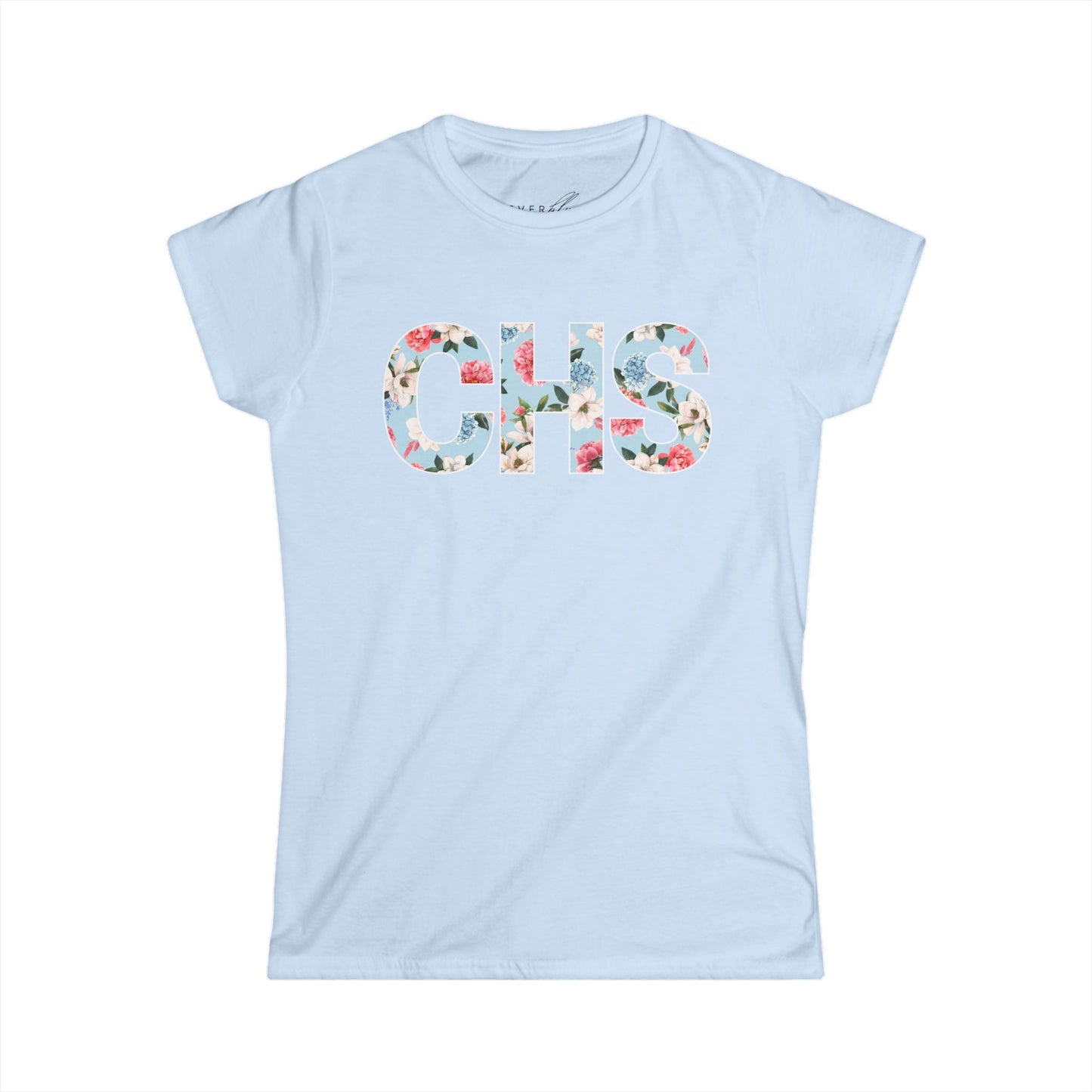 Floral CHS Women's Softstyle Tee - Casual Wear, Gift for Friends, Spring Fashion, Everyday Comfort, Unique Style