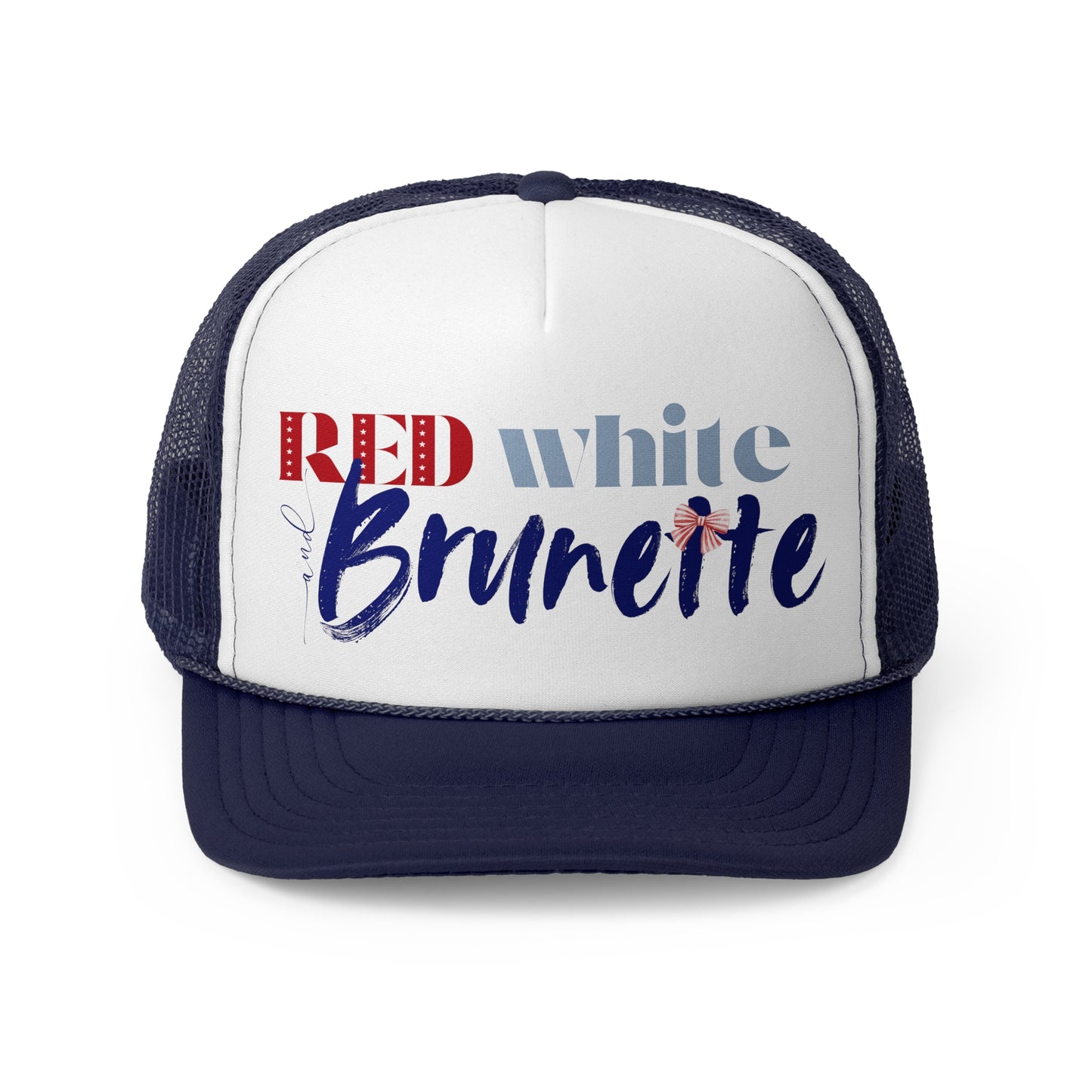 Red, White, and Brunette Foam 4th of July Trucker Hat