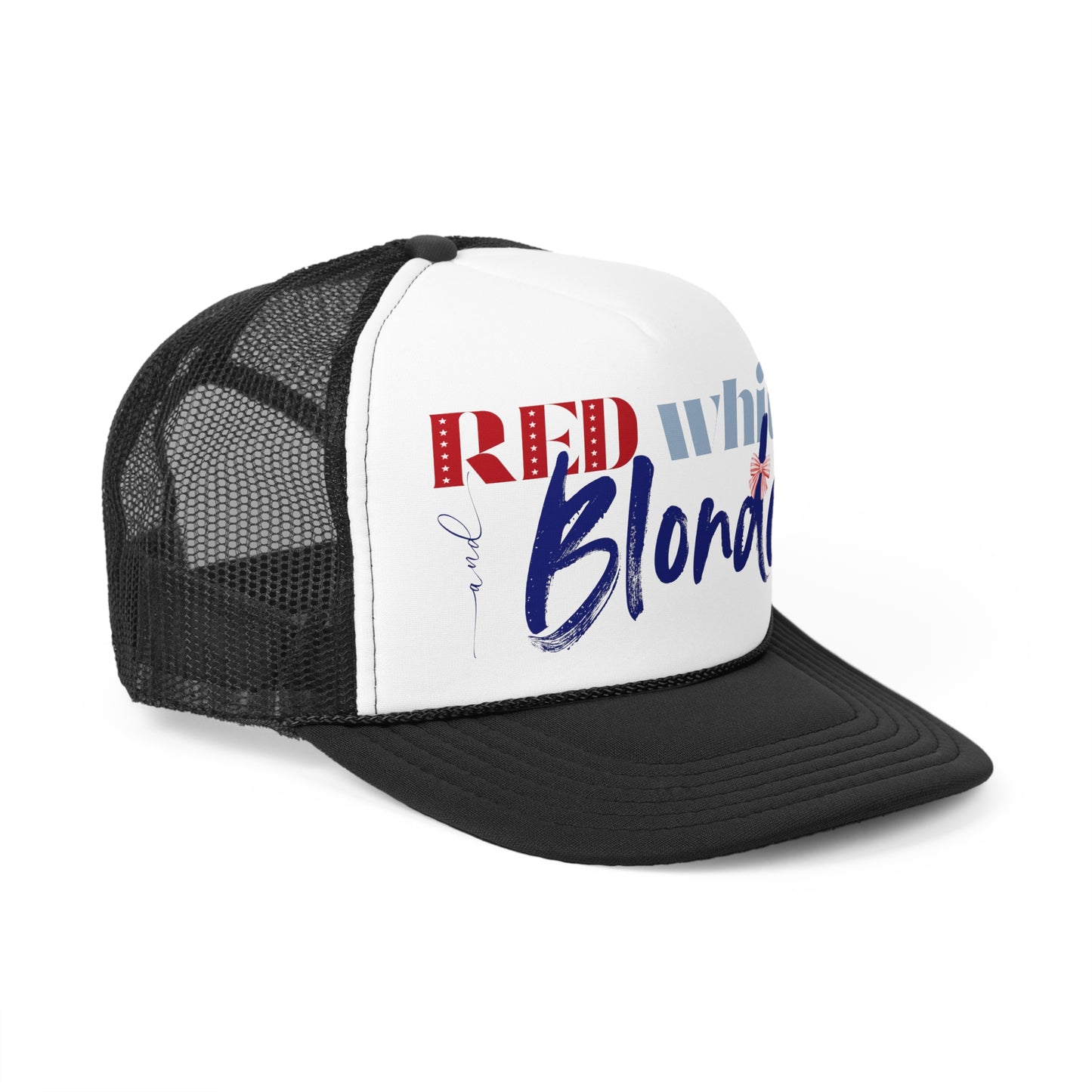Red, White, and Blonde Foam 4th of July Trucker Hat