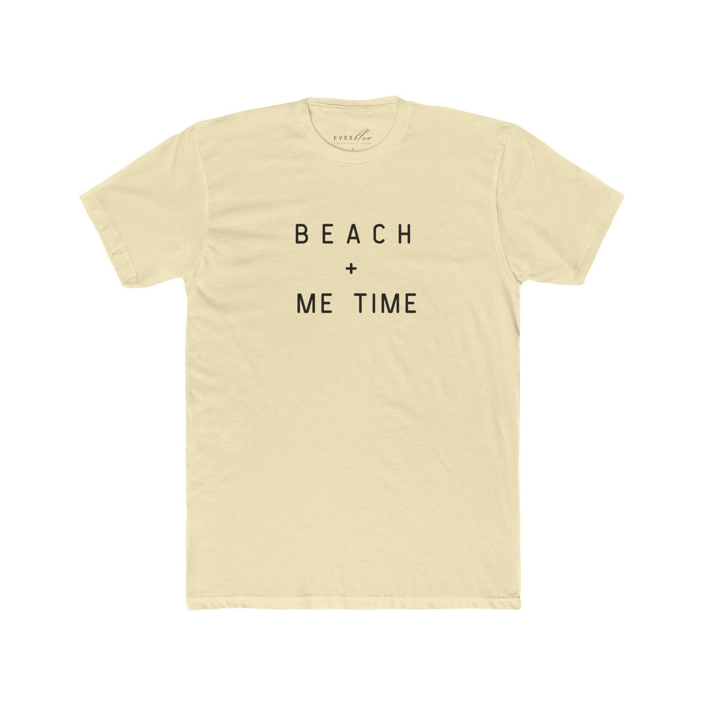 Beach + Me Time Unisex Cotton Crew Tee - Casual Summer Shirt