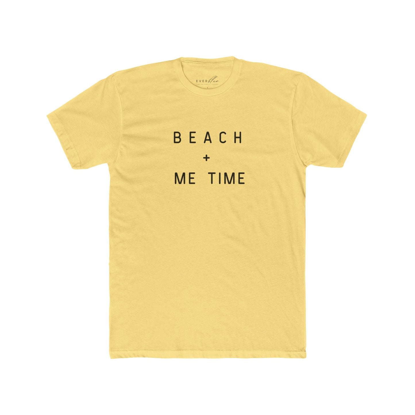 Beach + Me Time Unisex Cotton Crew Tee - Casual Summer Shirt