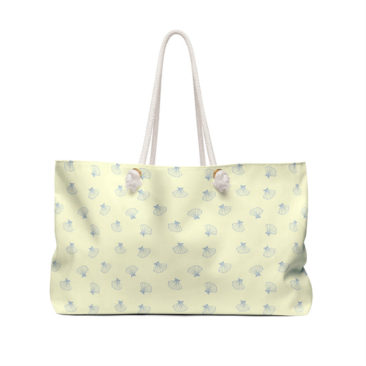 Butter Yellow "Hello Sunshine" Seashell Weekender Tote