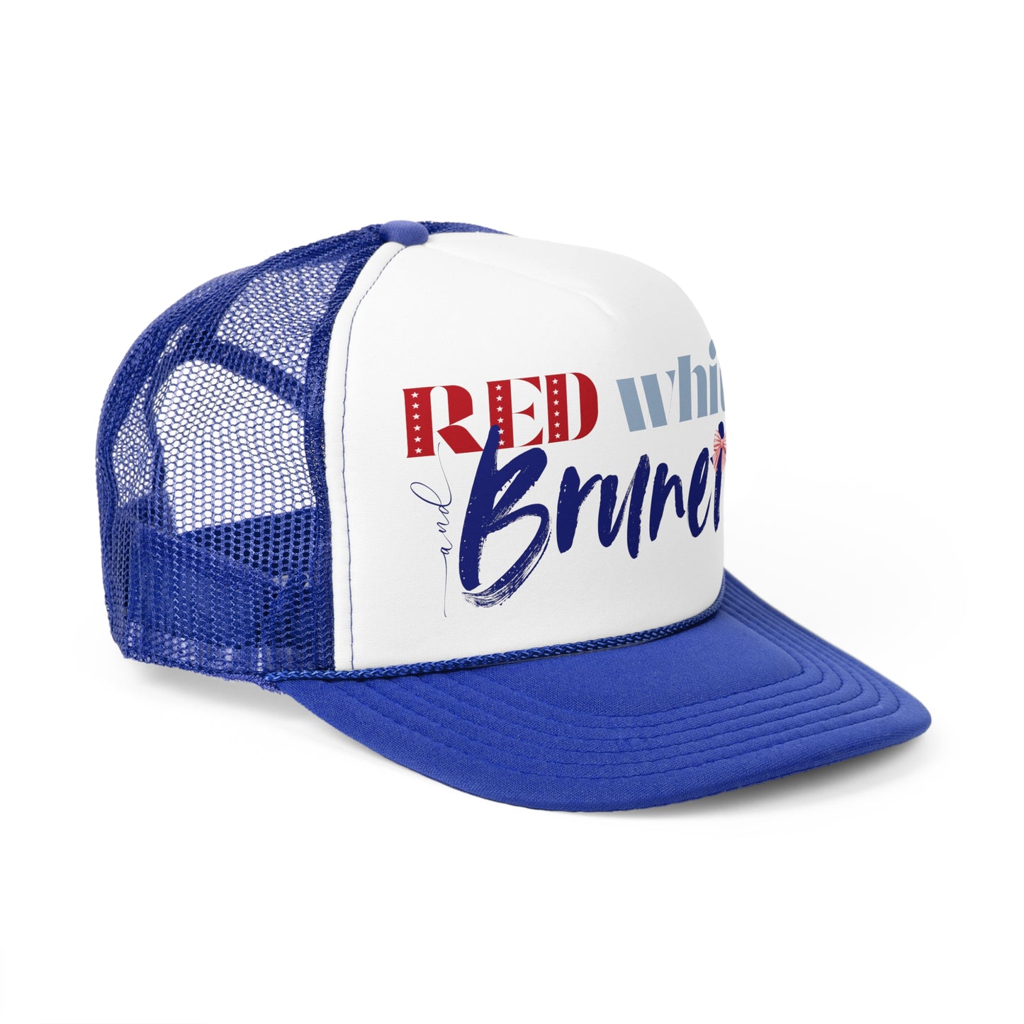 Red, White, and Brunette Foam 4th of July Trucker Hat