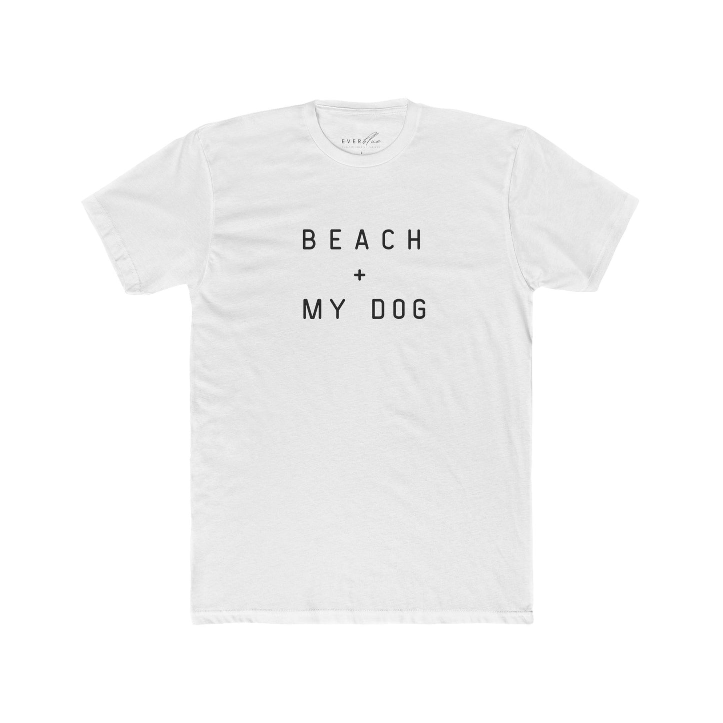 Beach + My Dog Unisex Cotton Crew Tee - Casual Summer Shirt