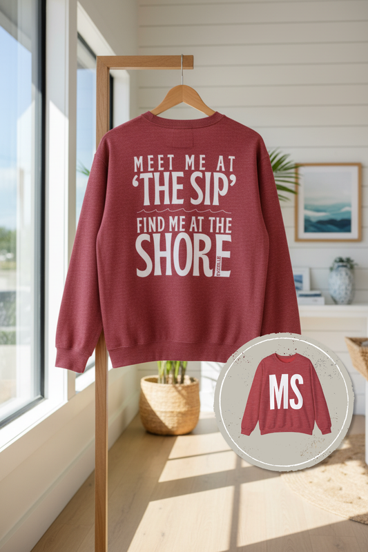 Meet Me at the Sip Crewneck – University of Mississippi Gameday