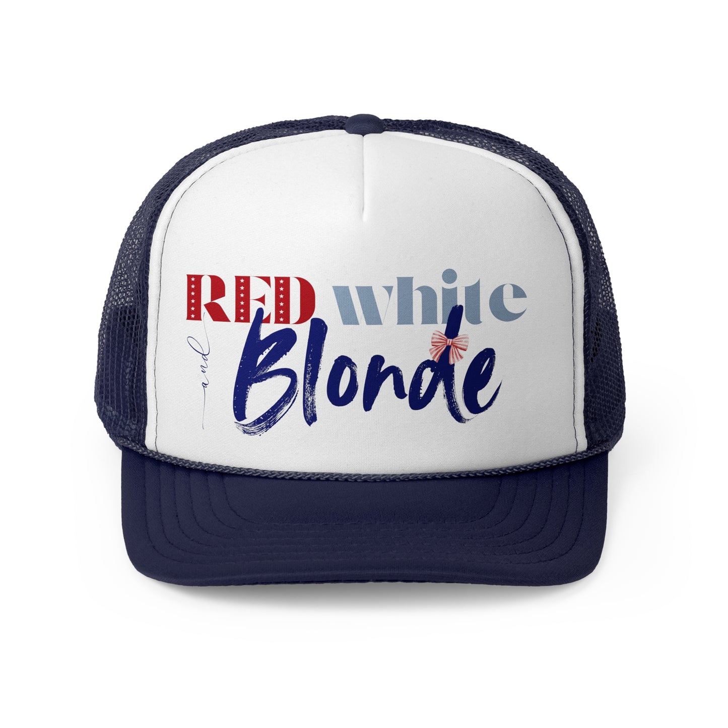 Red, White, and Blonde Foam 4th of July Trucker Hat