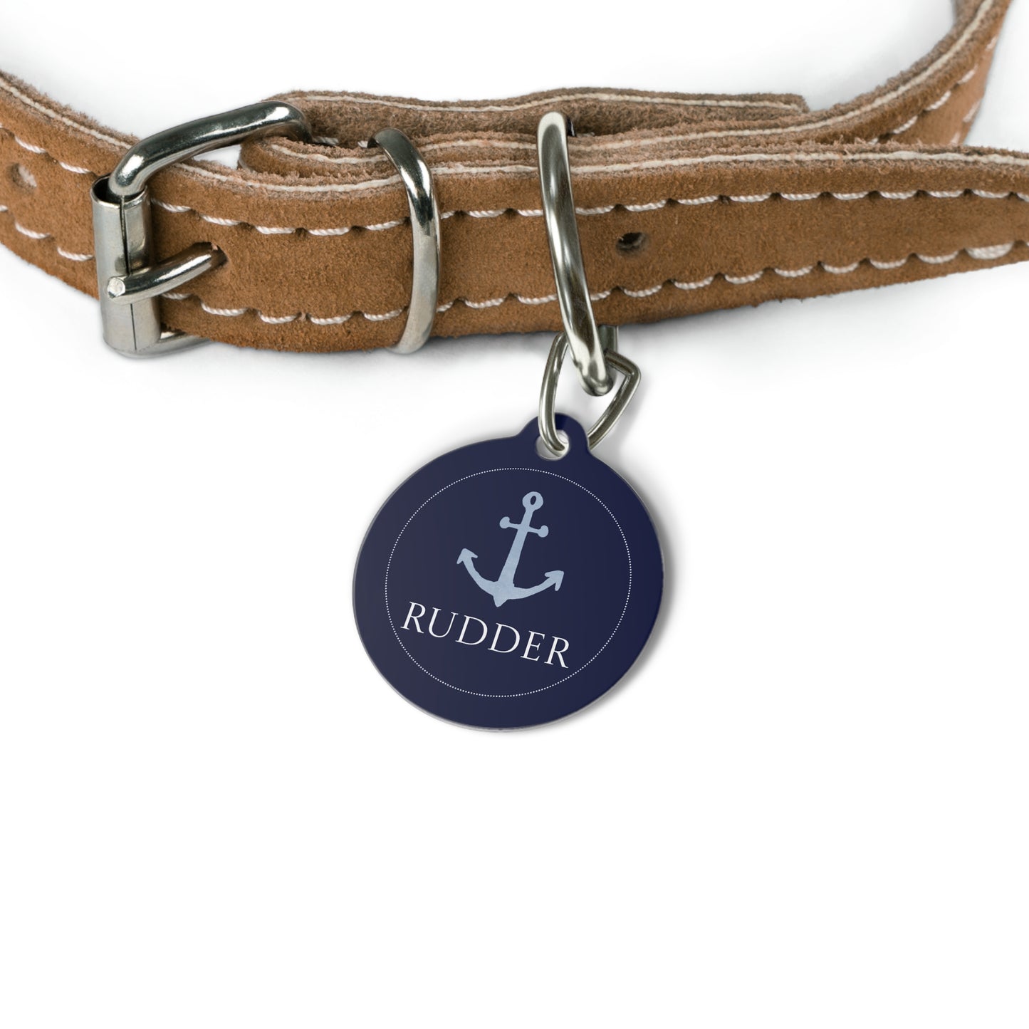 Preppy Coastal Pet Tag – Personalized Pet ID