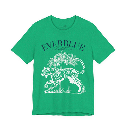 Vintage Cheetah & Palms Tee – Everblue Charleston Edition