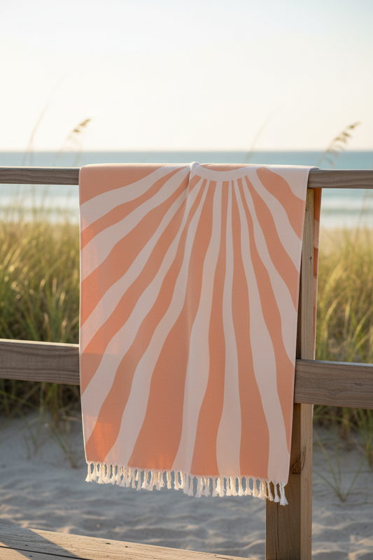 Boho Beach Boulder Cloth - Vintage Rays Design