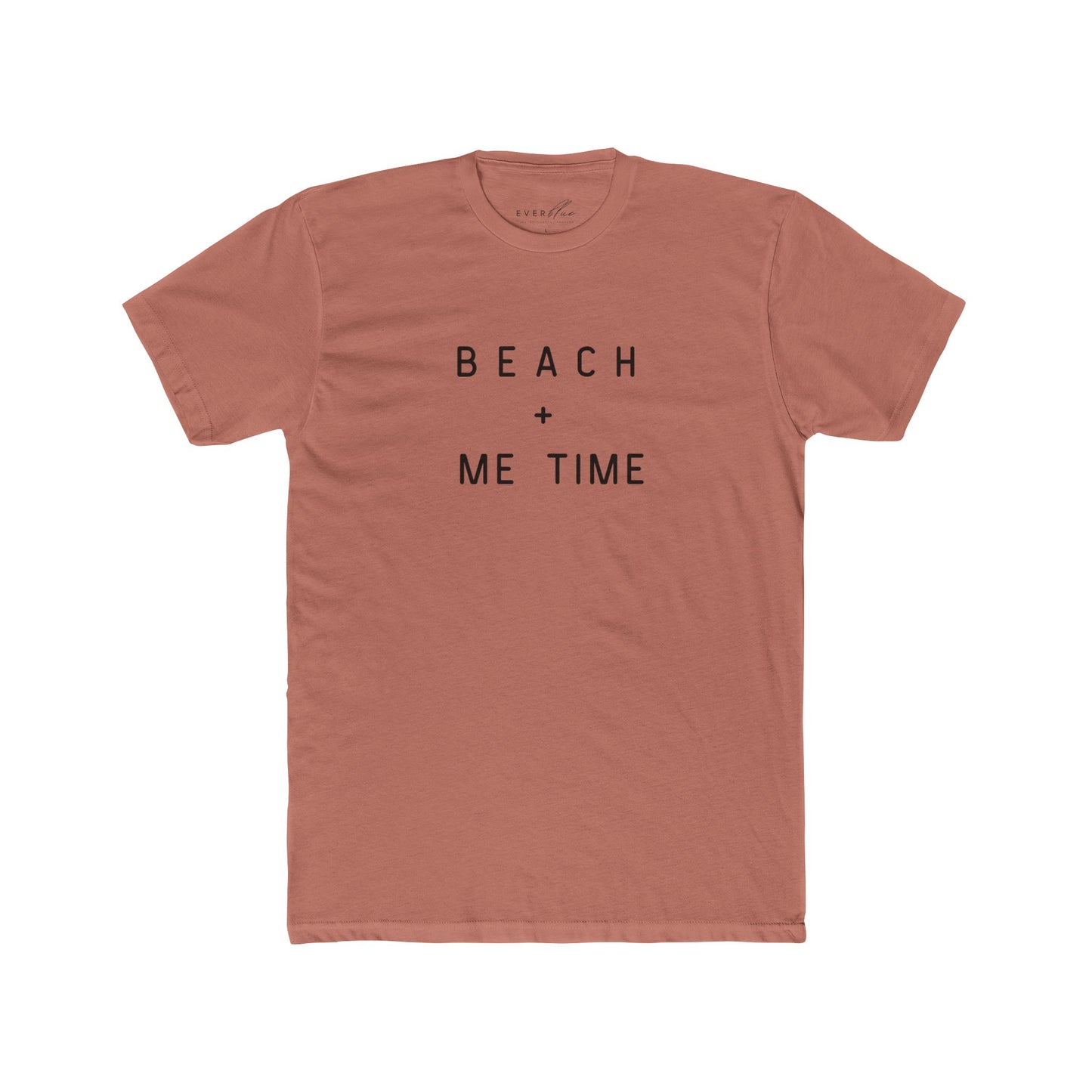 Beach + Me Time Unisex Cotton Crew Tee - Casual Summer Shirt