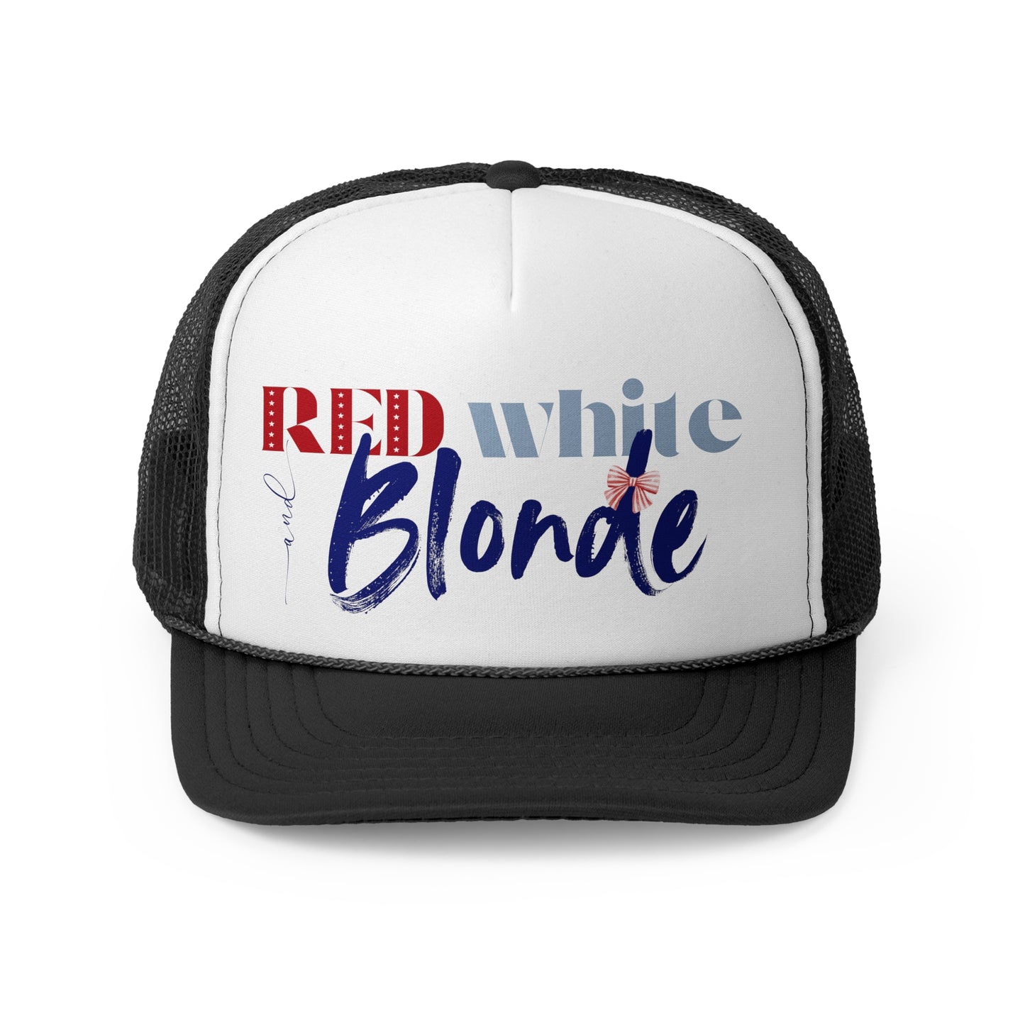 Red, White, and Blonde Foam 4th of July Trucker Hat
