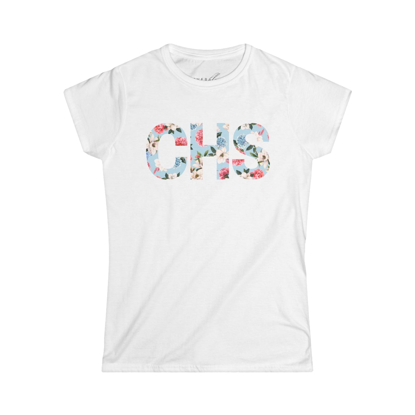 Floral CHS Women's Softstyle Tee - Casual Wear, Gift for Friends, Spring Fashion, Everyday Comfort, Unique Style