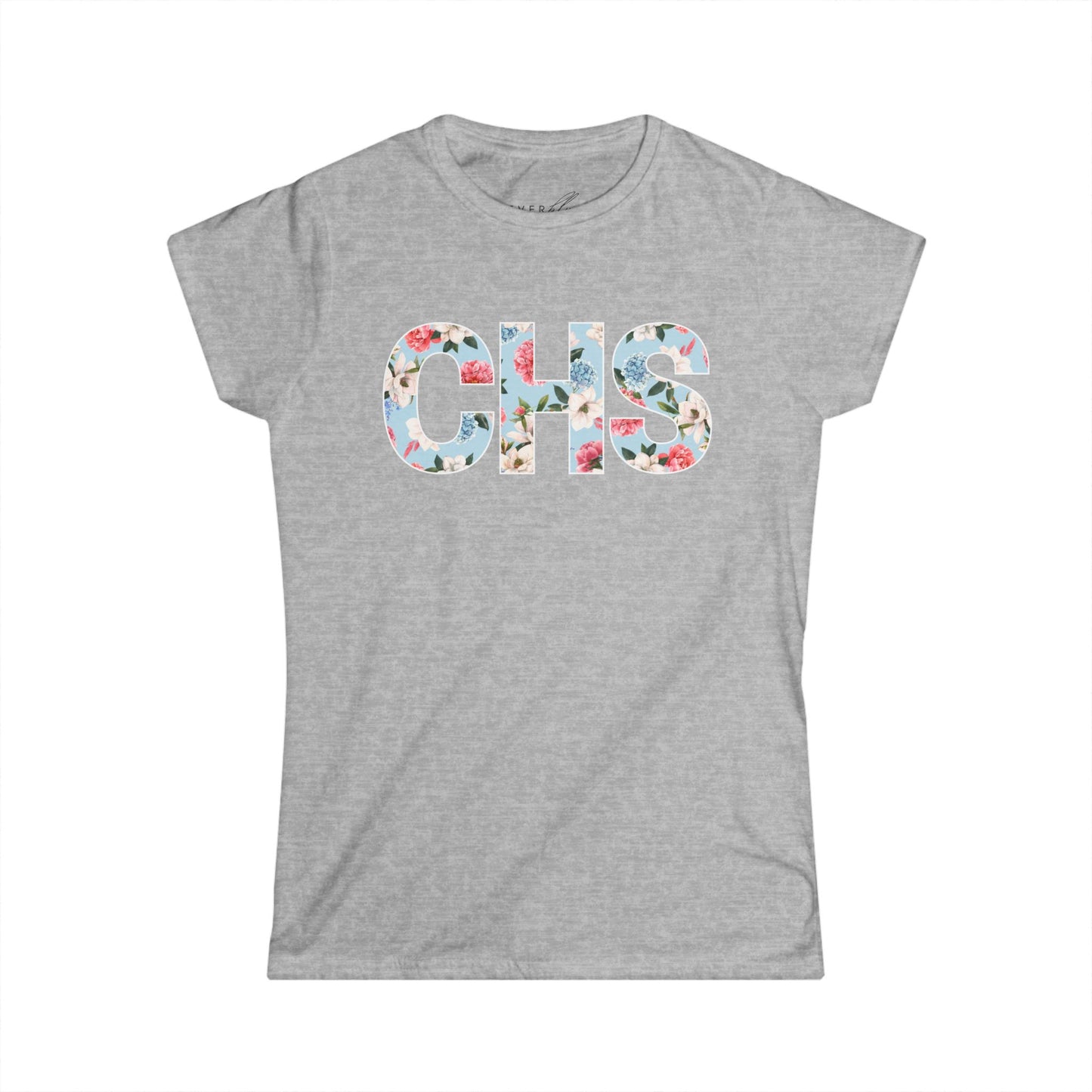 Floral CHS Women's Softstyle Tee - Casual Wear, Gift for Friends, Spring Fashion, Everyday Comfort, Unique Style