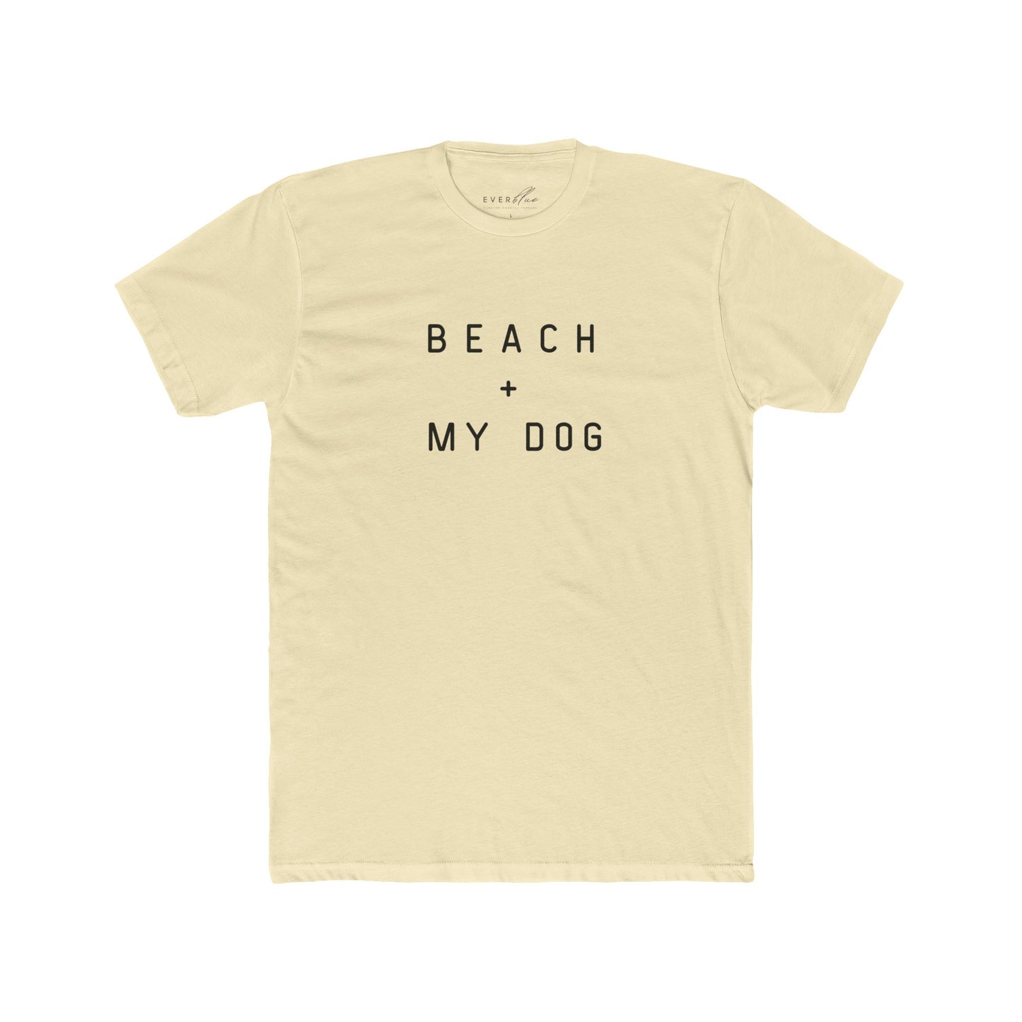 Beach + My Dog Unisex Cotton Crew Tee - Casual Summer Shirt