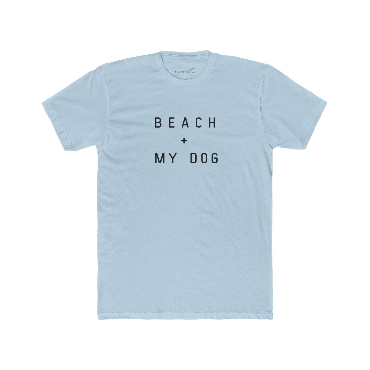 Beach + My Dog Unisex Cotton Crew Tee - Casual Summer Shirt