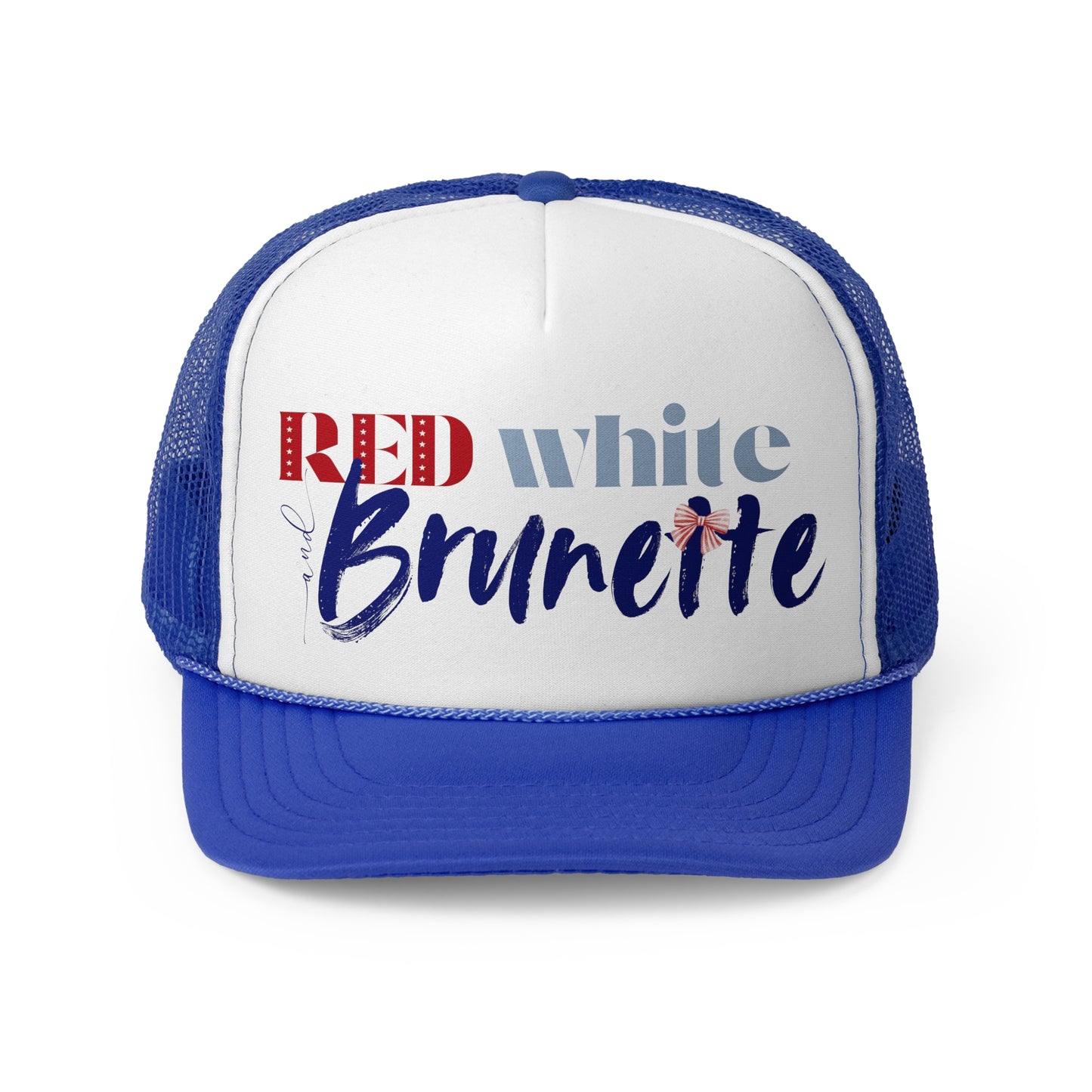 Red, White, and Brunette Foam 4th of July Trucker Hat