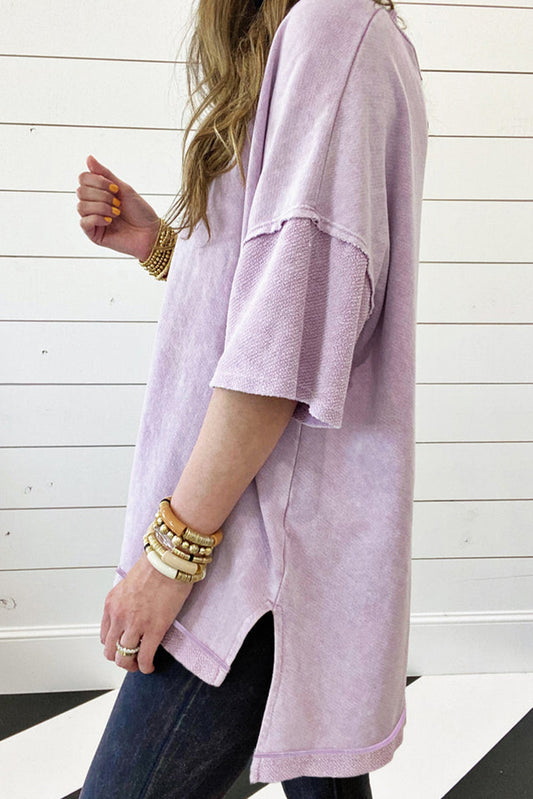 Mineral Wash Oversized Tee – Effortless Coastal Cool