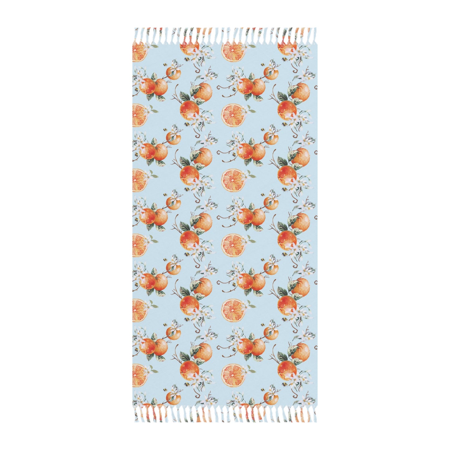 Boho Beach Boulder Cloth - Orange Crush Design