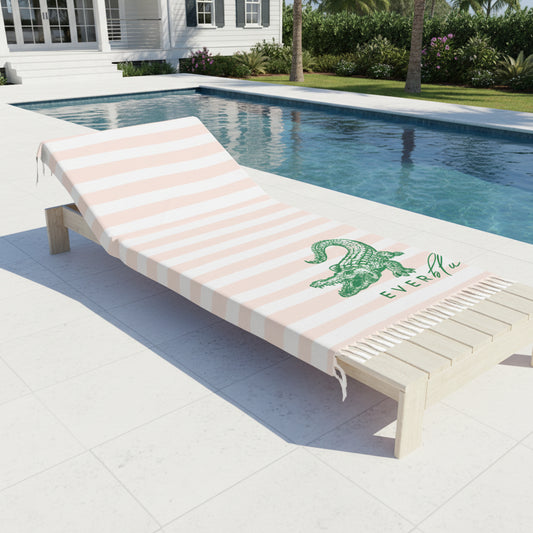 Boho Beach Boulder Cloth - Crocodile Design