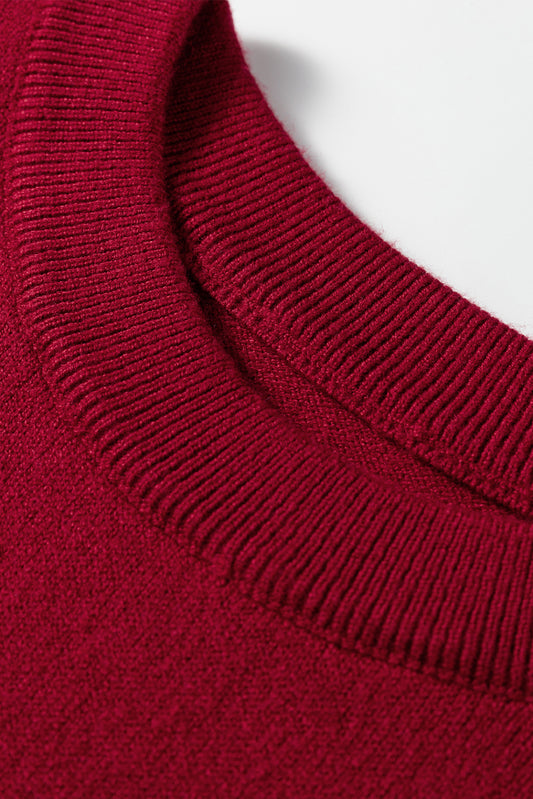 Short Sleeve Knit Top – Cap Sleeve Crew Neck Sweater