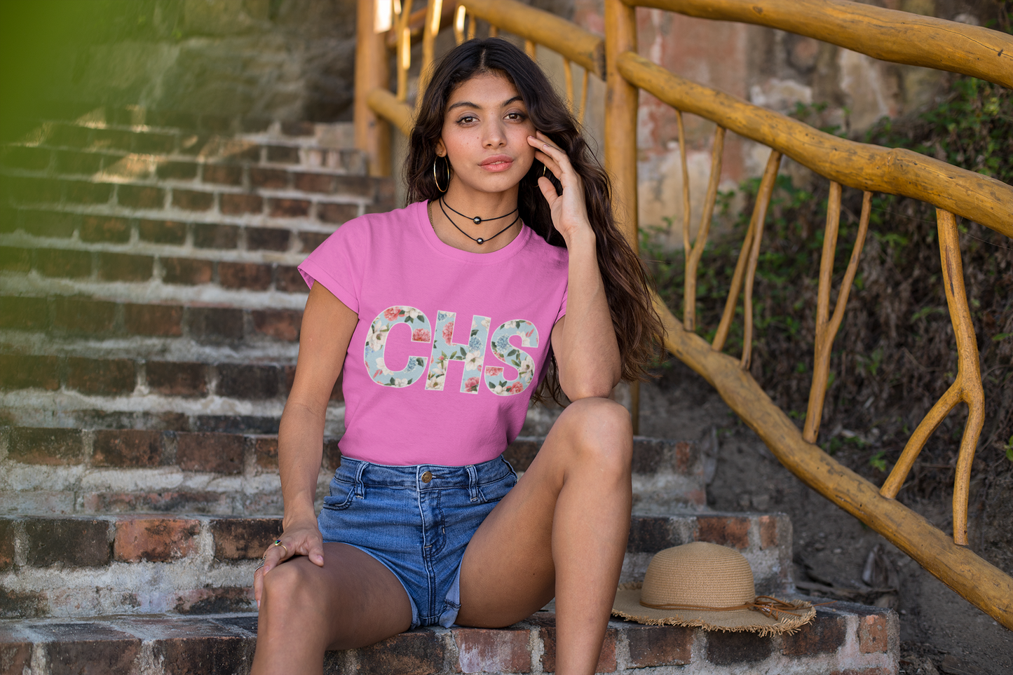 Floral CHS Women's Softstyle Tee - Casual Wear, Gift for Friends, Spring Fashion, Everyday Comfort, Unique Style