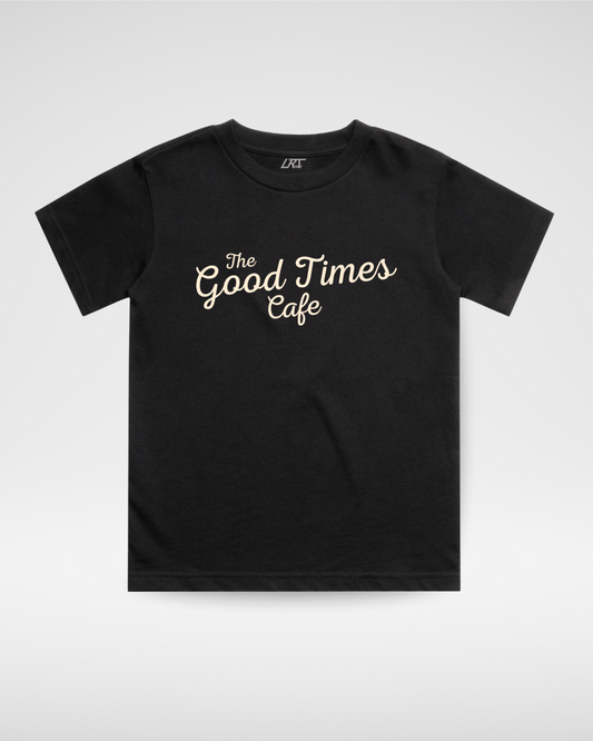 THE GOOD TIMES CAFE TEE - BLACK