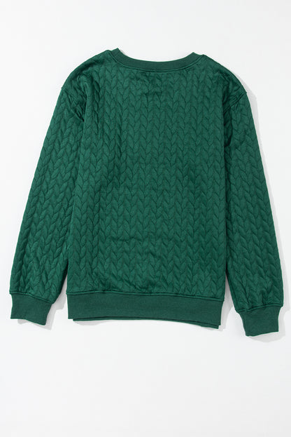 Merry & Bright Cable Knit Sweatshirt