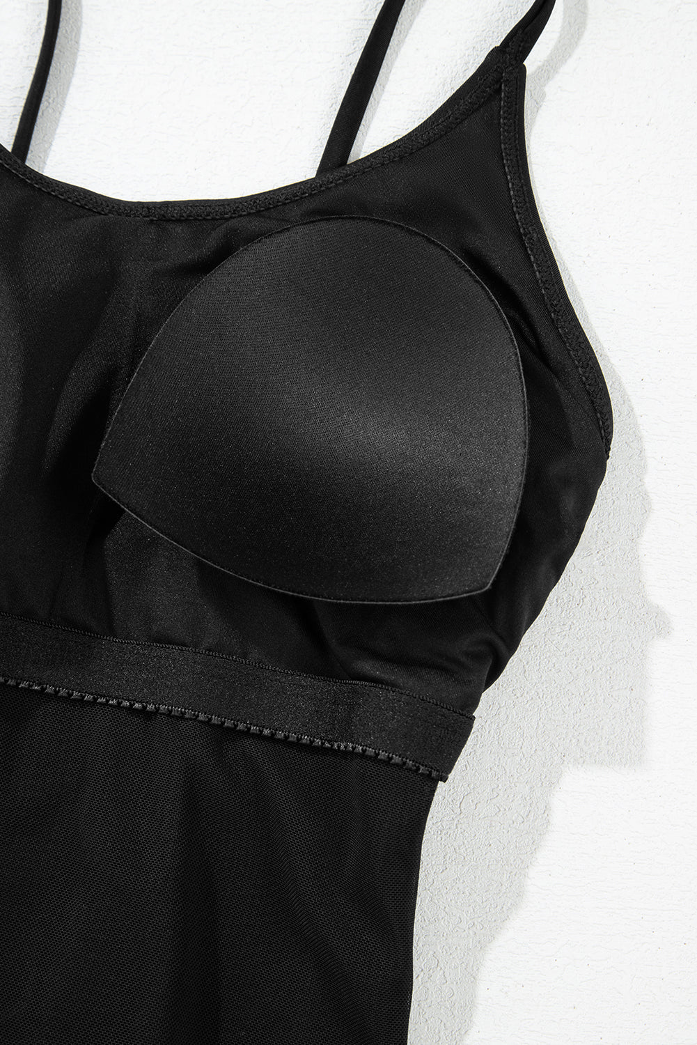 Black Lace Up One Piece Swimsuit – Open Back Strappy Swimwear