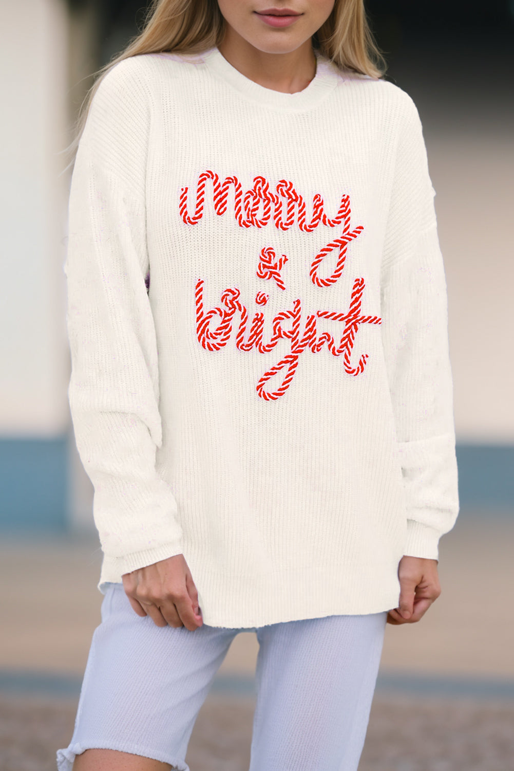 Merry & Bright Candy Cane Sweater – Charleston Holiday Spirit