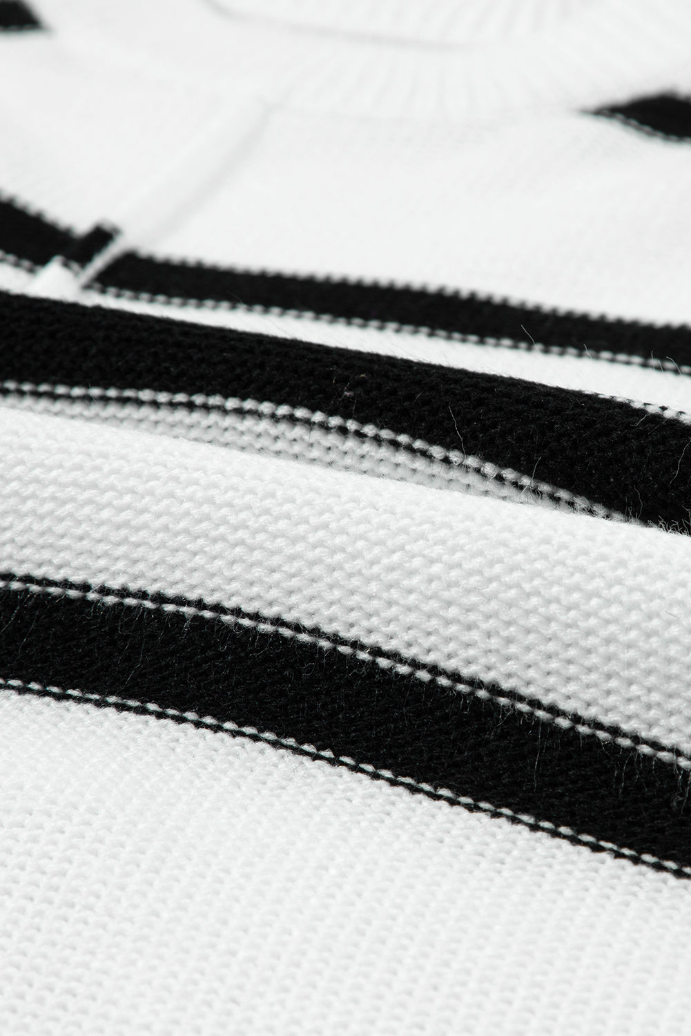 Striped Sweater Vest Tee – Sleeveless Batwing Knit Top