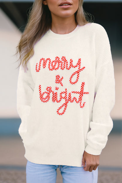 Merry & Bright Candy Cane Sweater – Charleston Holiday Spirit