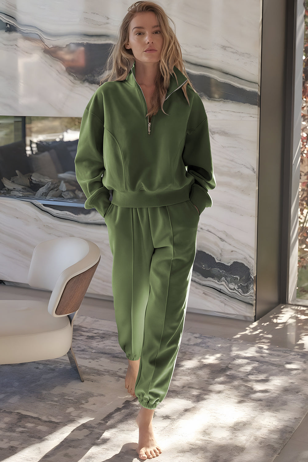 Vineyard Green Two-Piece Active Pant Set