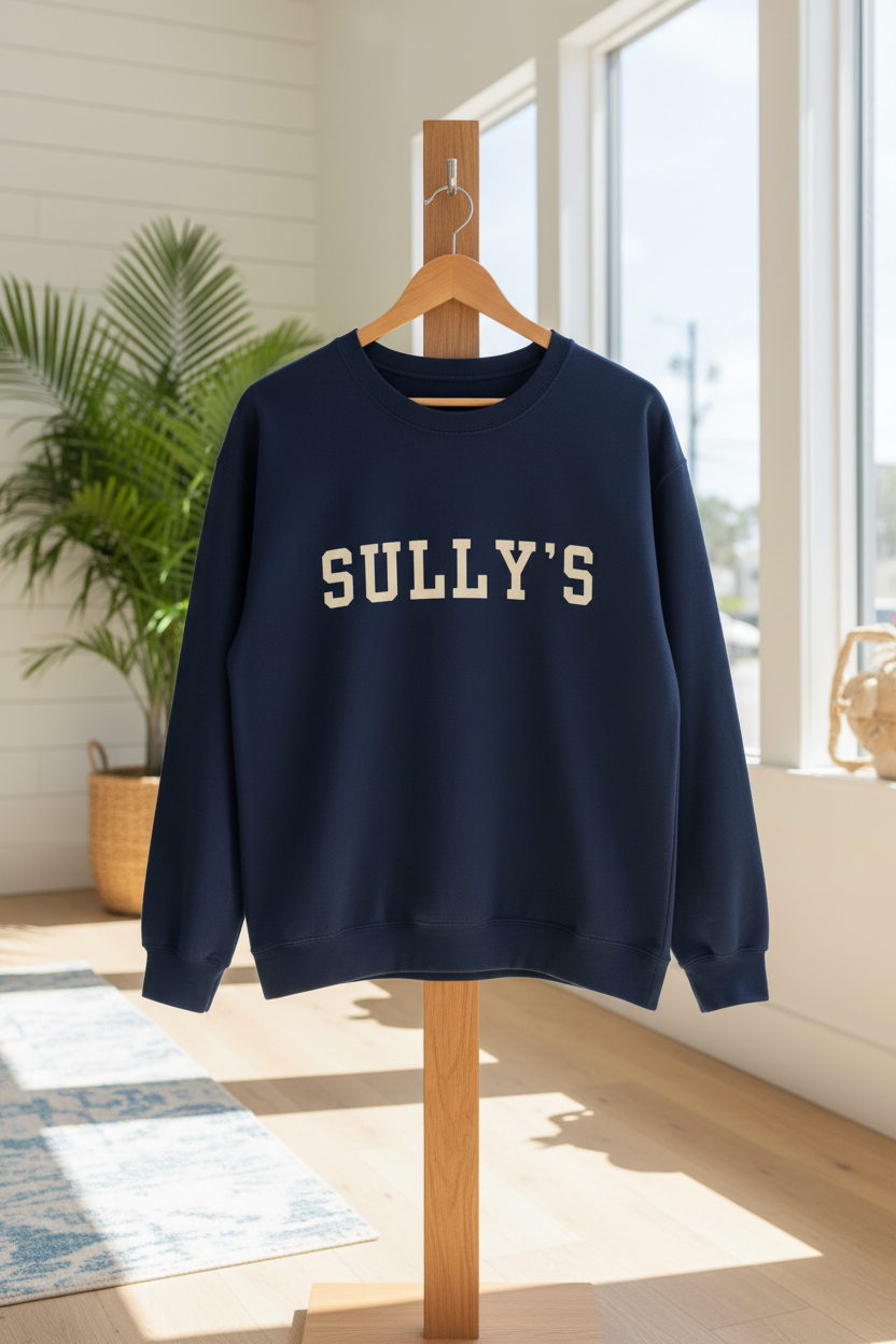 Coastal Collegiate Comfort: The Softstyle Sully's Crewneck