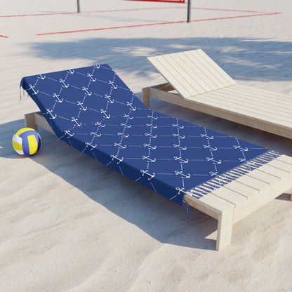 Boho Beach Boulder Cloth - Nautical Anchor Design