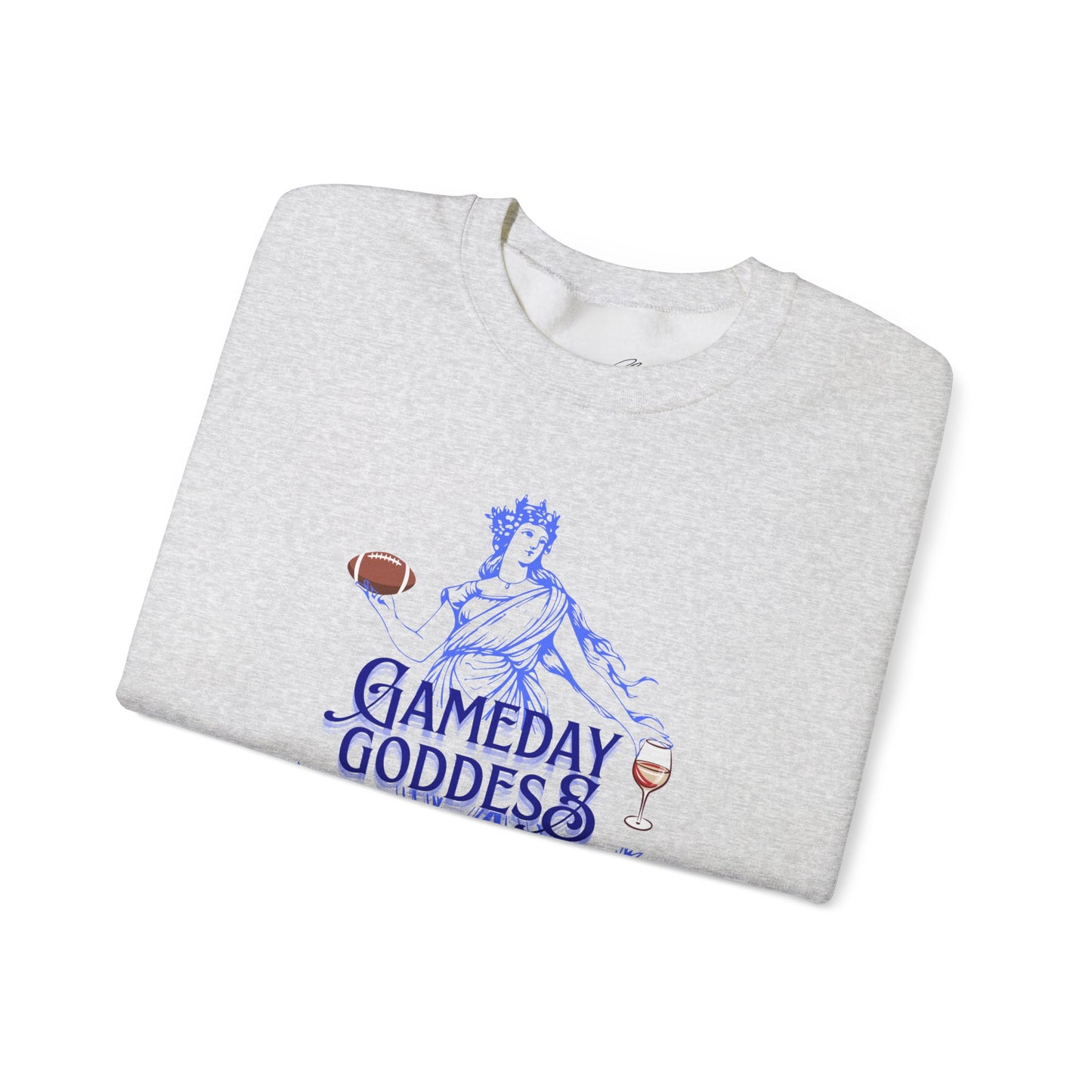 Gameday Goddess Crewneck – Greek Goddess Football Sweatshirt – Wine & Football Apparel for Women