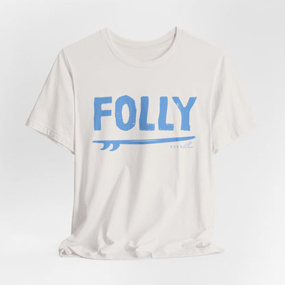 Folly Surf Graphic Tee — Coastal Blue Short Sleeve Shirt