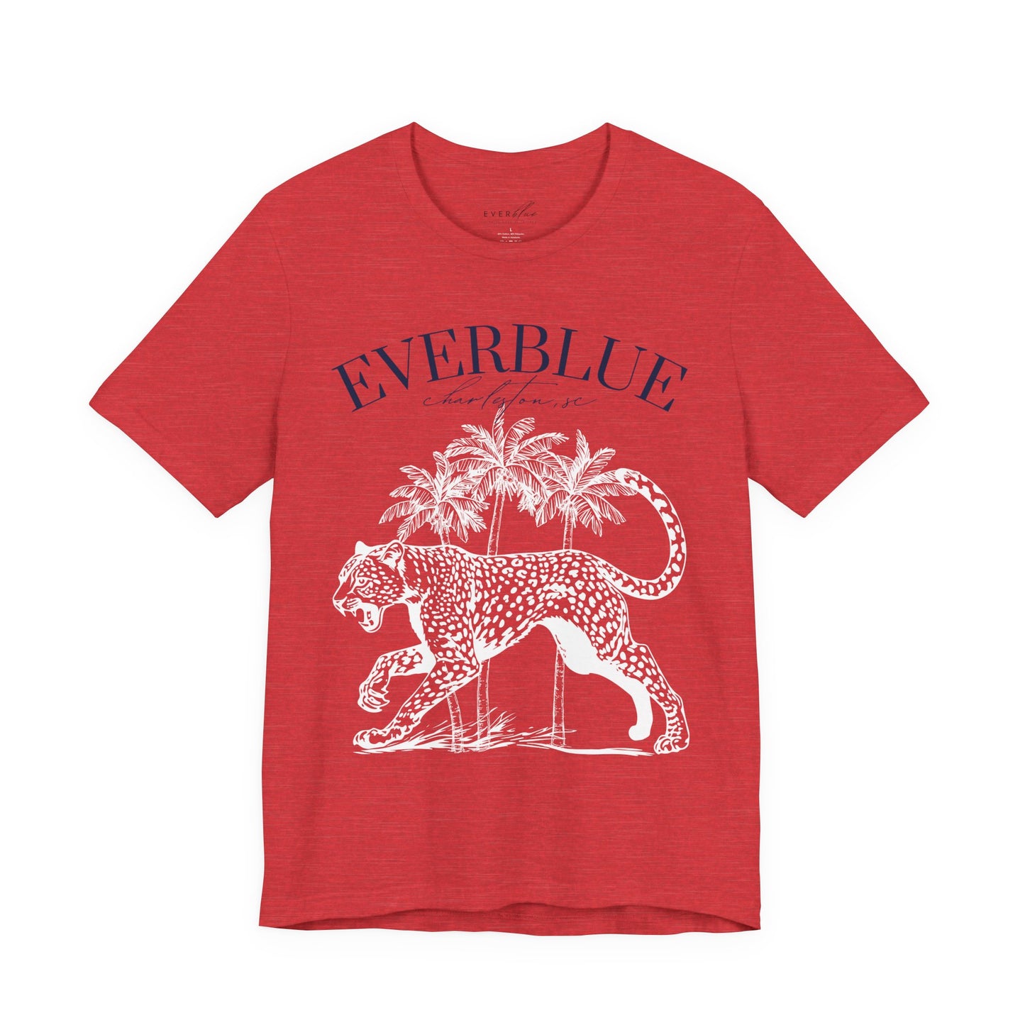 Vintage Cheetah & Palms Tee – Everblue Charleston Edition