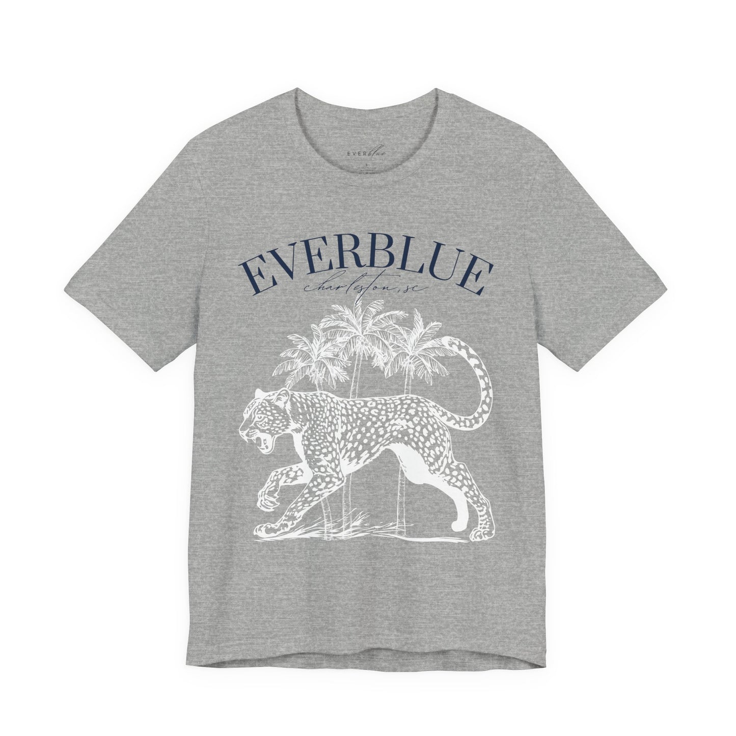 Vintage Cheetah & Palms Tee – Everblue Charleston Edition