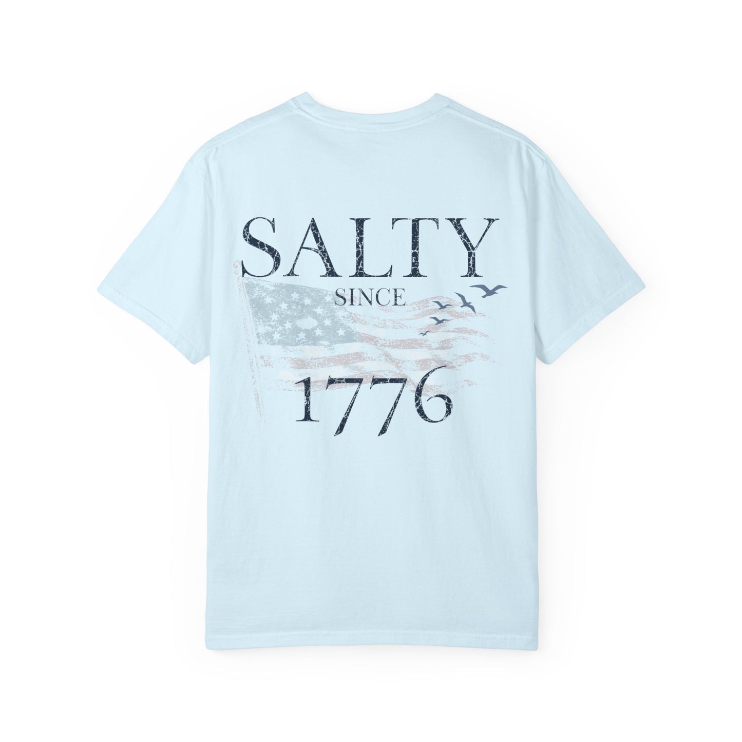 Minimal 'Everblue' Logo T-Shirt — Soft Garment-Dyed White Tee