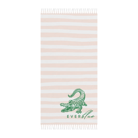 Boho Beach Boulder Cloth - Crocodile Design