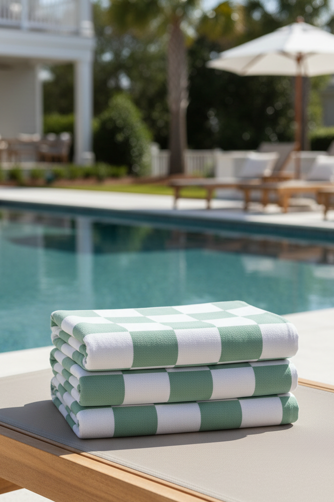 Boho Beach Boulder Cloth - Cool Checker