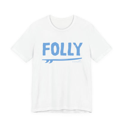Folly Surf Graphic Tee — Coastal Blue Short Sleeve Shirt