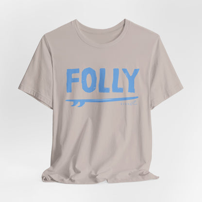 Folly Surf Graphic Tee — Coastal Blue Short Sleeve Shirt