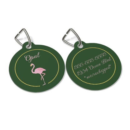 Flamingo Pet Tag – Personalized Pet ID