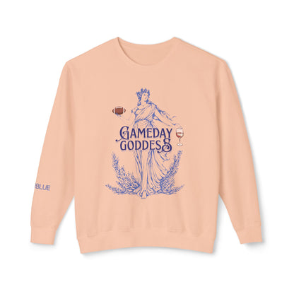 Gameday Goddess Crewneck – Greek Goddess Football Sweatshirt – Wine & Football Apparel for Women