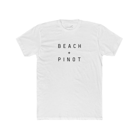 Beach + Pinot Unisex Cotton Crew Tee - Casual Summer Shirt