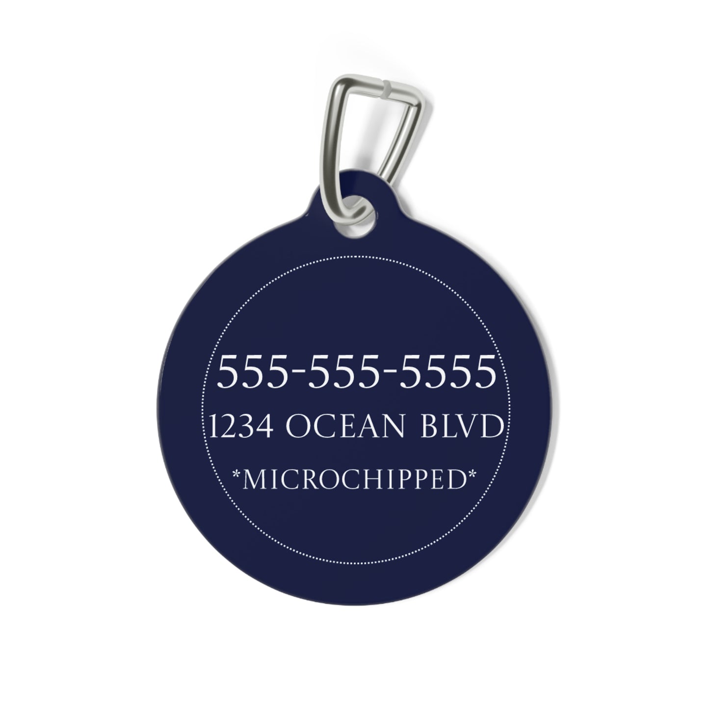 Preppy Coastal Pet Tag – Personalized Pet ID