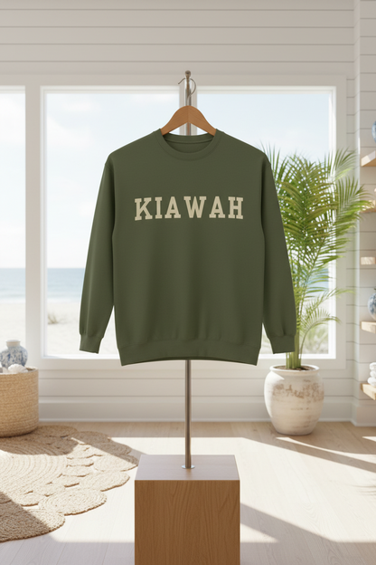 Coastal Collegiate Comfort: The Softstyle Kiawah Crewneck