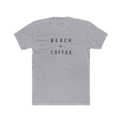 Beach + Coffee Unisex Cotton Crew Tee - Casual Summer Shirt